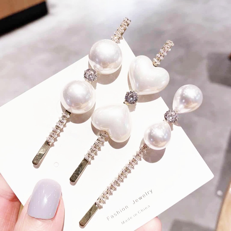 Korean-style New Style Hair Accessories Women's Micro Zircon Barrettes Heart Pearl Bang Side Clip Mori Girl Versatile Headband L
Korean-style New Style Hair Accessories Women's Micro Zircon Barrettes Heart Pearl Bang Side Clip Mori Girl Versatile Headband L