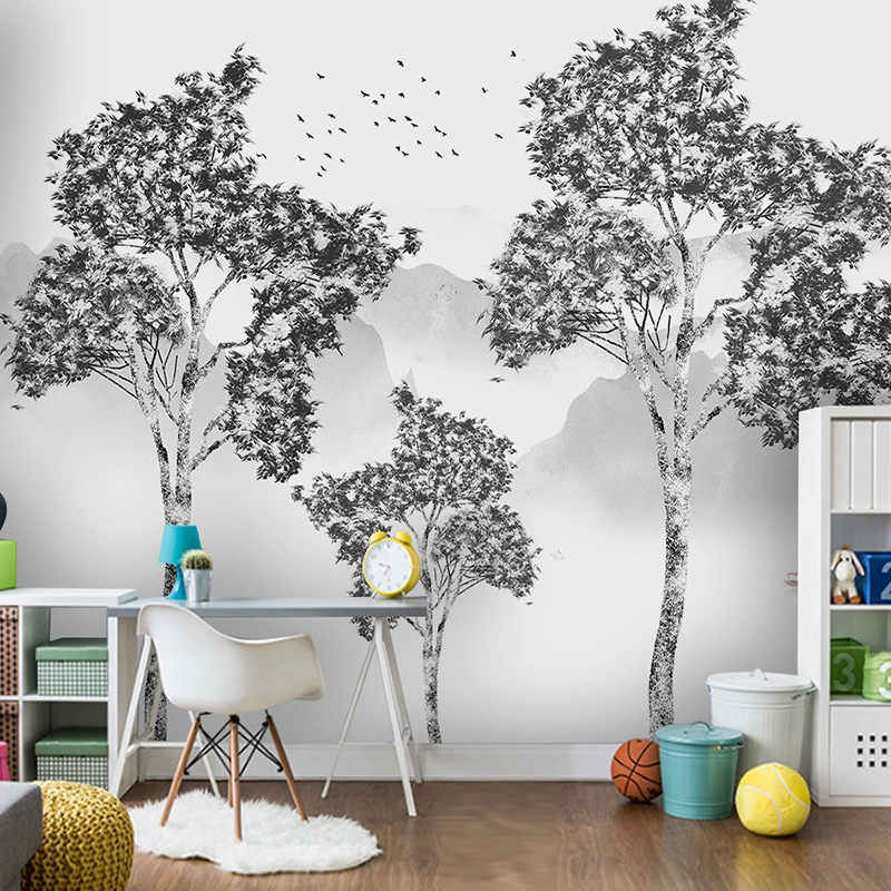 Custom Photo Wallpaper Hand Painted Black White Big Tree Large Mural Waterproof Wallpaper Living Room Decoration Papel De Parede, As pic 
Custom Photo Wallpaper Hand Painted Black White Big Tree Large Mural Waterproof Wallpaper Living Room Decoration Papel De Parede, As pic