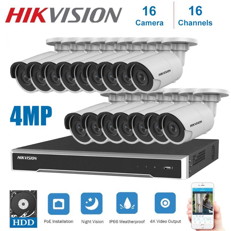 4K Hikvision Network 16Channels POE NVR Video Surveillance with 4MP IP Camera Security Night Vision CCTV Security System Kits
4K Hikvision Network 16Channels POE NVR Video Surveillance with 4MP IP Camera Security Night Vision CCTV Security System Kits