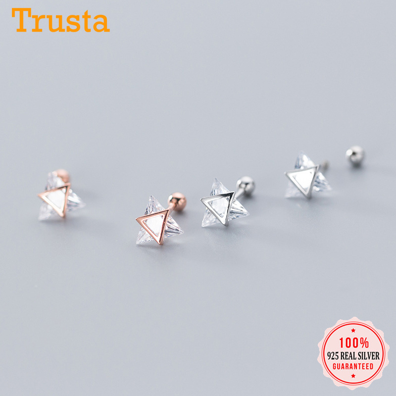 Trustdavis 925 Sterling Silver Twinkling Triangle Stud Earrings for Women Children Baby Girls Kids Mini Minimalist Jewelry DA592
Trustdavis 925 Sterling Silver Twinkling Triangle Stud Earrings for Women Children Baby Girls Kids Mini Minimalist Jewelry DA592