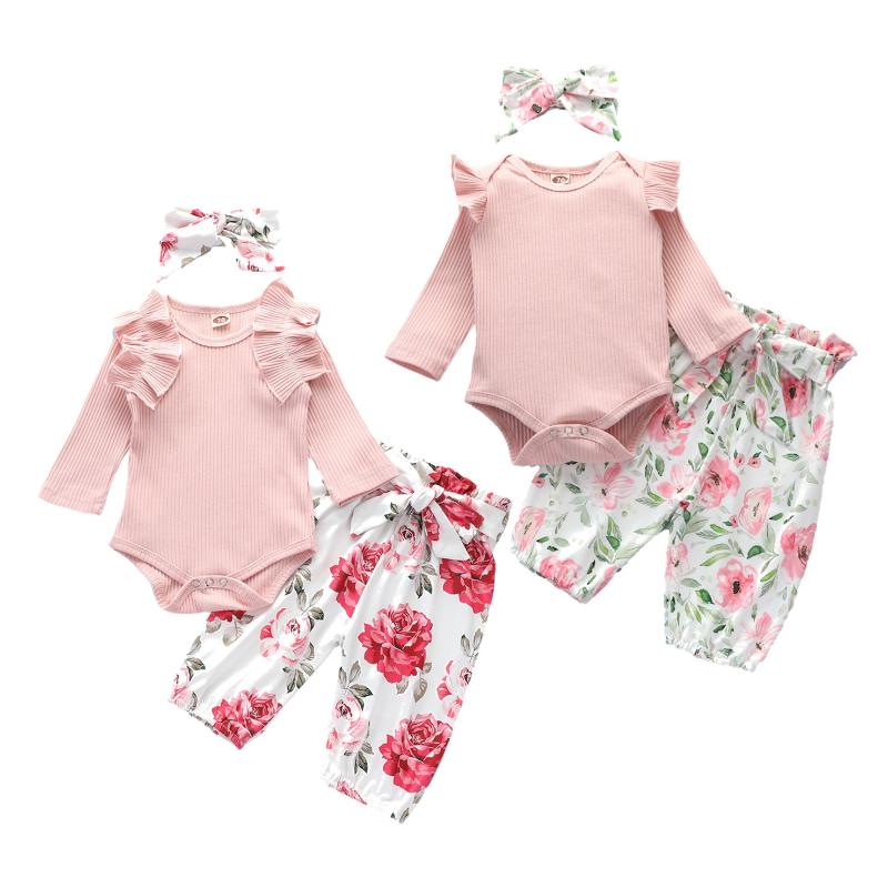2020 New Fall Autumn Infant Baby Girls 3Pcs Clothes Sweet Ruffled Pink Long Sleeve Bodysuit+Flower Pattern Pants+Headband
2020 New Fall Autumn Infant Baby Girls 3Pcs Clothes Sweet Ruffled Pink Long Sleeve Bodysuit+Flower Pattern Pants+Headband