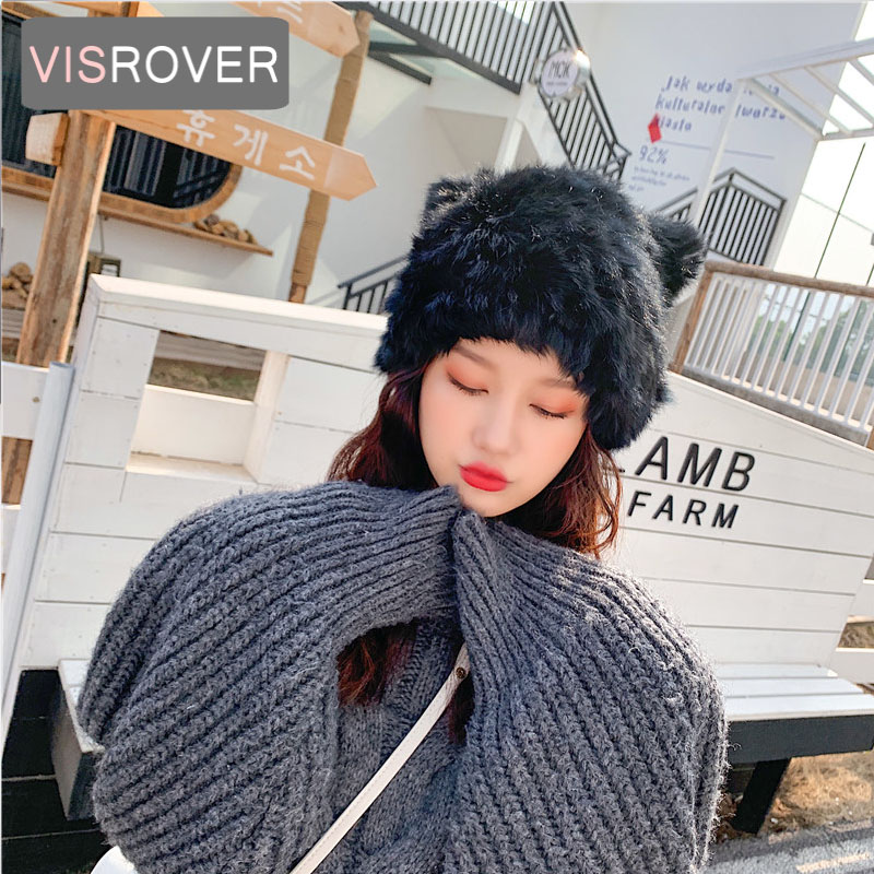 VISROVER 5 colorways wool winter hat for woman with real fur solid bonnet cat ears autumn beanies warm soft winter skullies cap
VISROVER 5 colorways wool winter hat for woman with real fur solid bonnet cat ears autumn beanies warm soft winter skullies cap