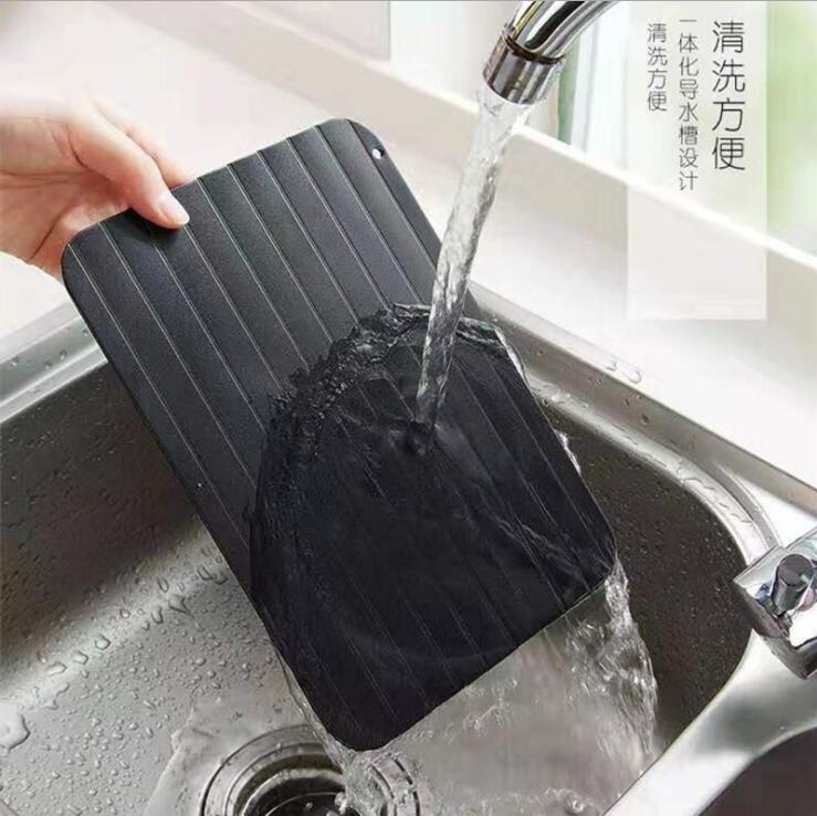 Fast Defrost Tray Aluminum Alloy Texture Defrost Plate Steak Frozen Food Meat Thawing Board Kitchen Thaw Gadget Tool Drop 9044735