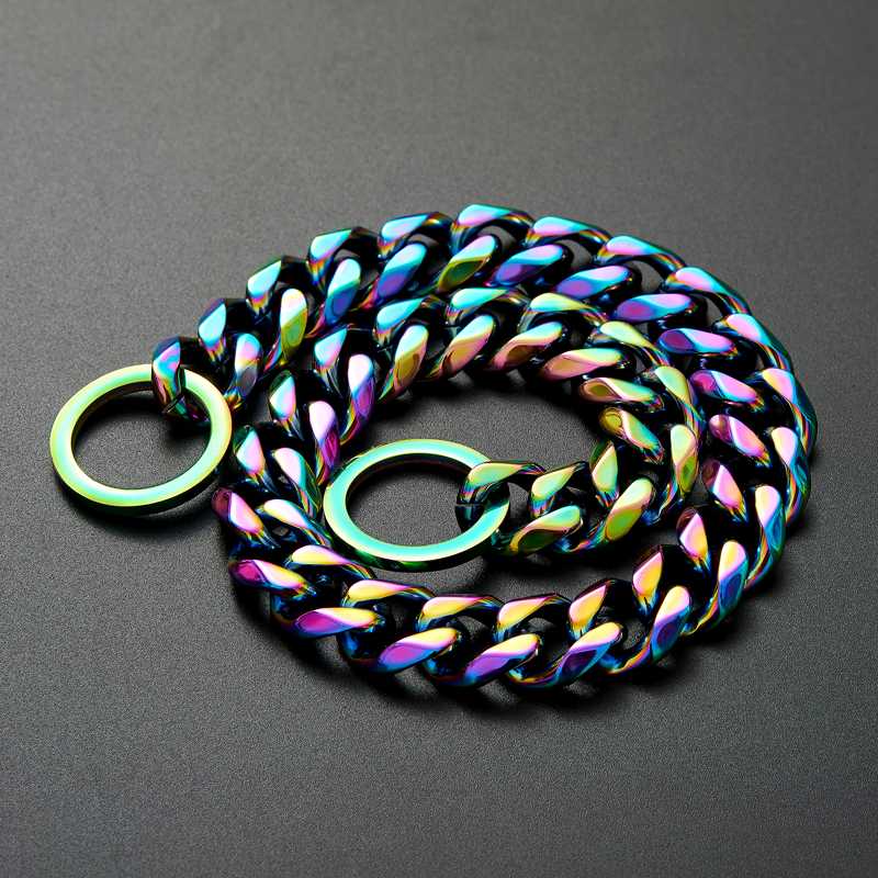 18K Colorful Plated Stainless Steel Dog Collar and Leash Choke Chain for Large Dogs Pitbull Rottweiler Pet Stuff Accessories
18K Colorful Plated Stainless Steel Dog Collar and Leash Choke Chain for Large Dogs Pitbull Rottweiler Pet Stuff Accessories