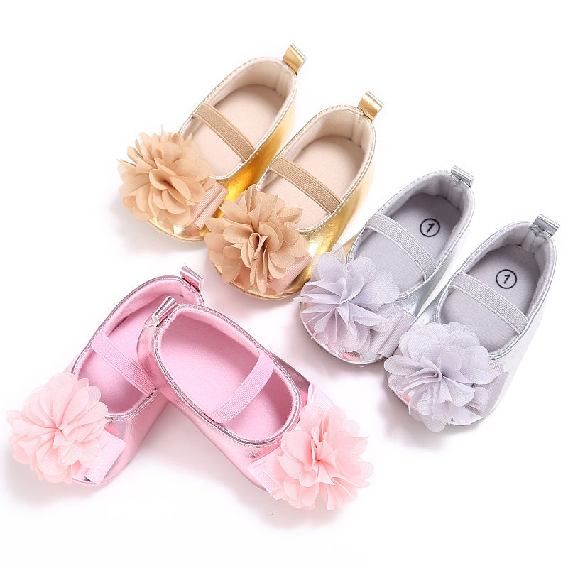 New PU Leather Golden Silver Pink Newborn Baby Kid Shoes Princess Girl Toddler Big Flower Soft Soled Anti-slip Shoes
New PU Leather Golden Silver Pink Newborn Baby Kid Shoes Princess Girl Toddler Big Flower Soft Soled Anti-slip Shoes