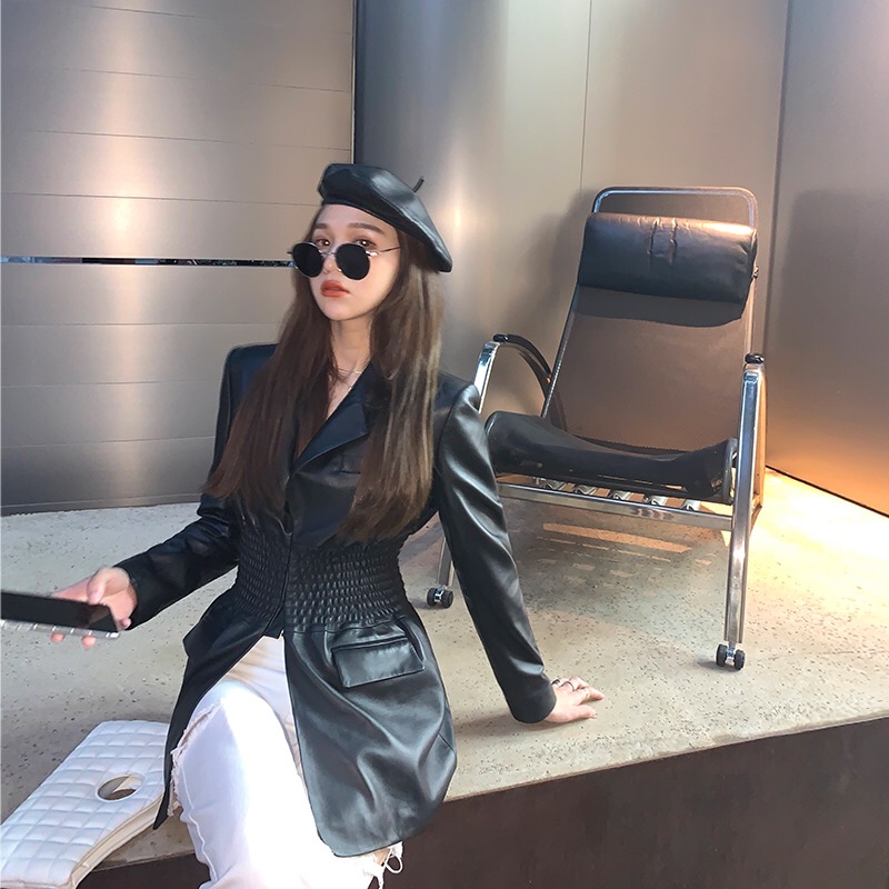 Women Coats 100% Genuine Leather Windbreaker Fashion Lady Natural Sheepskin Long Sleeves Jackets High Quality Soft H801, Black
Women Coats 100% Genuine Leather Windbreaker Fashion Lady Natural Sheepskin Long Sleeves Jackets High Quality Soft H801, Black