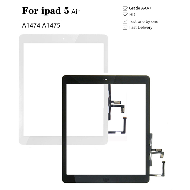 New for iPad Air 1 iPad 5 Touch Screen Digitizer and Home Button Front Glass Display Touch Panel Replacement A1474 A1475 A1476 от DHgate WW