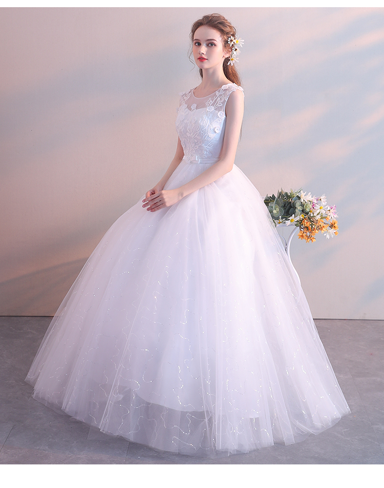 White Red Wedding Dress Bride Married Floor Length Princess Simple Pregnant Women High Waist Plus Size Vestidos De Novia