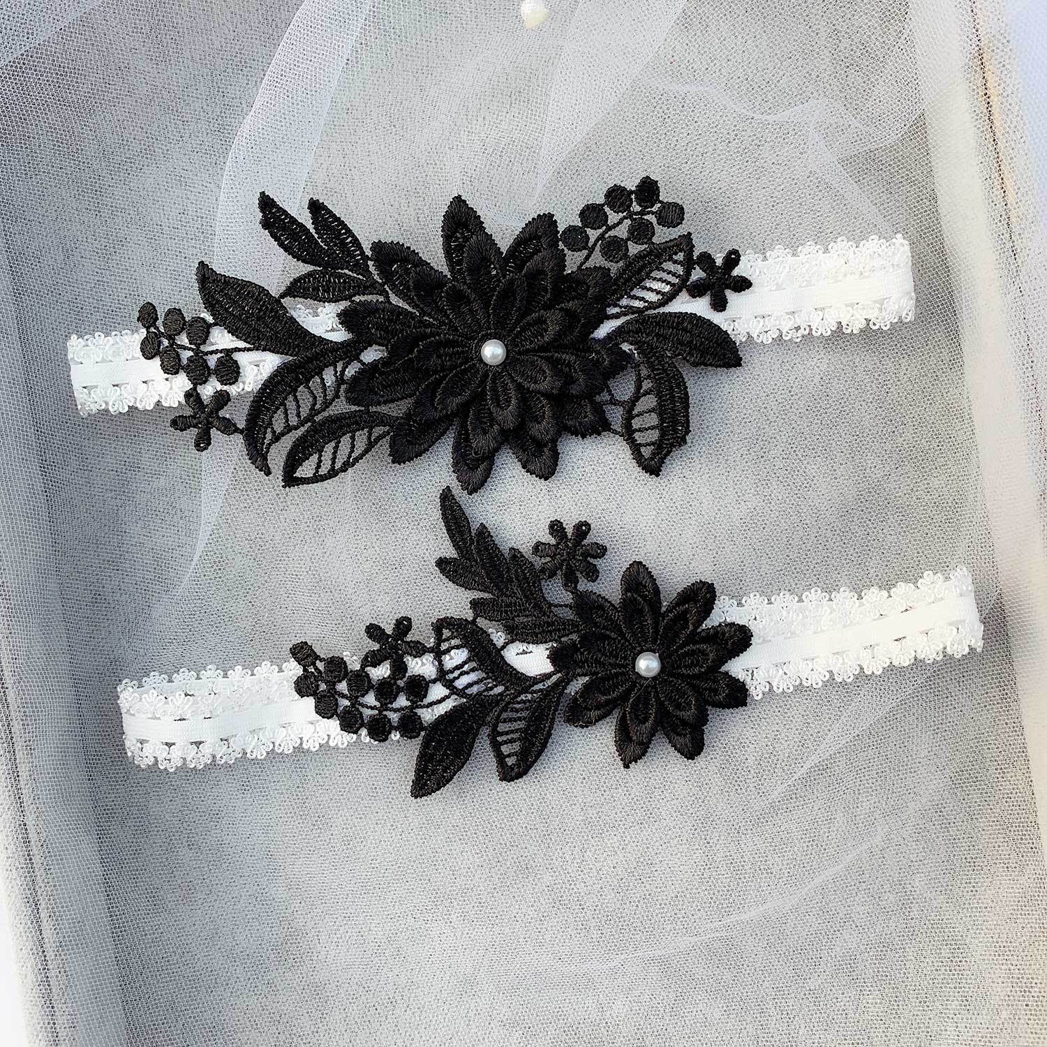 Lace Blue Bridal Garters Set Sexy Garter Belt Elastic Thigh Ring Leg Wedding Accessories 2020 Wedding Keepsake Garter Ivory Wedding Garters