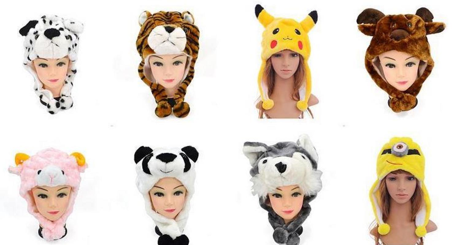 Cosplay stuffed cartoon hat adults kids children plush animal hat party costume cap cute fun event winter warm hats earmuff
Cosplay stuffed cartoon hat adults kids children plush animal hat party costume cap cute fun event winter warm hats earmuff
