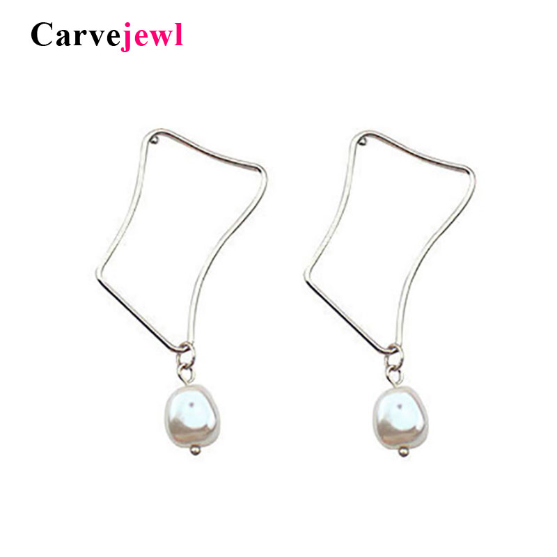 Carvejewl Simple fashion gold color Silver plated geometric earrings for women jewelry irregular simulated pearl drop earrings
Carvejewl Simple fashion gold color Silver plated geometric earrings for women jewelry irregular simulated pearl drop earrings