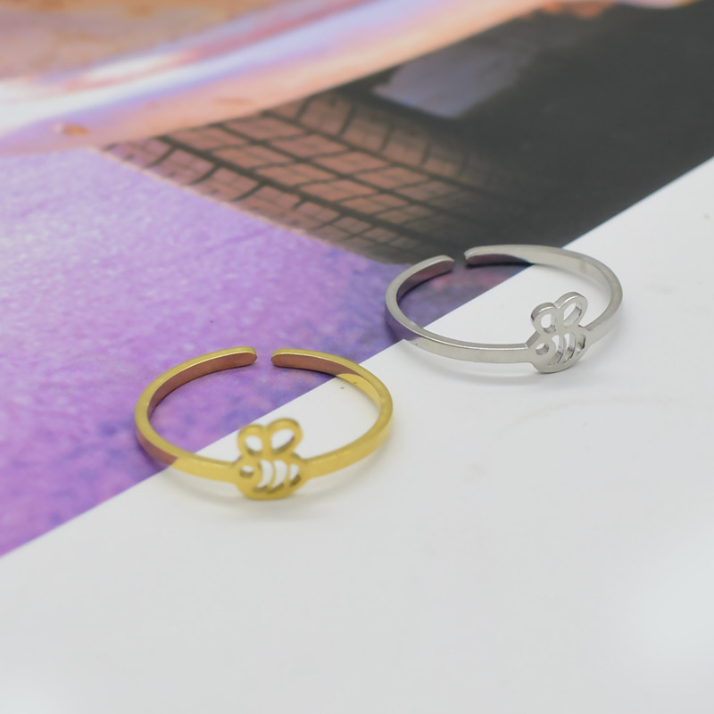 Female Male Trendy Jewelry Rings Lovely Little Gold Silver Bee Cute Ring Party Girls Gift Midi Ring Minimalist Jewelry Gifts