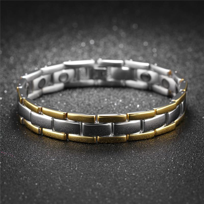 Wholesale Price Stainless Steel Magnet Stripe Gold Color Male Bracelet Simple Fashion Trendy Casual Men Bracelets Jewelry Gift
Wholesale Price Stainless Steel Magnet Stripe Gold Color Male Bracelet Simple Fashion Trendy Casual Men Bracelets Jewelry Gift