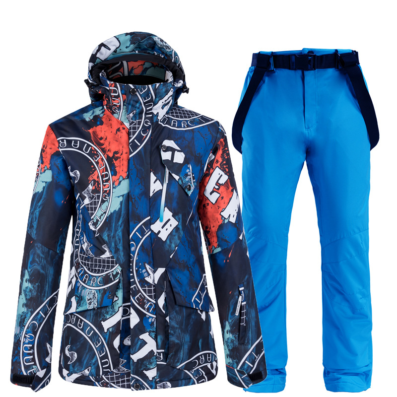 Large size single board double board ski suit men' suit thick waterproof and warm clothing, Gold
Large size single board double board ski suit men' suit thick waterproof and warm clothing, Gold