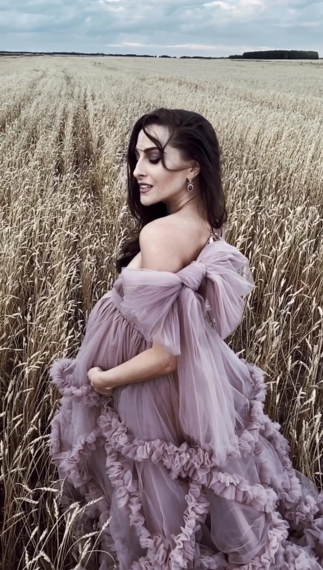 lavender prom dresses tulle pregnant dresses photography photo shoot wear plus size vestido sheer party dress