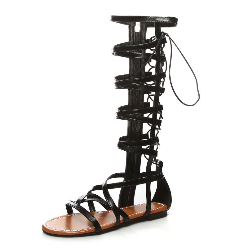 2020 Summer Open Toe Women Gladiator Sandals Fashion Zipper Lace Up Sandals Comfort Flat With Causal Shoes Woman Black Brown 
2020 Summer Open Toe Women Gladiator Sandals Fashion Zipper Lace Up Sandals Comfort Flat With Causal Shoes Woman Black Brown