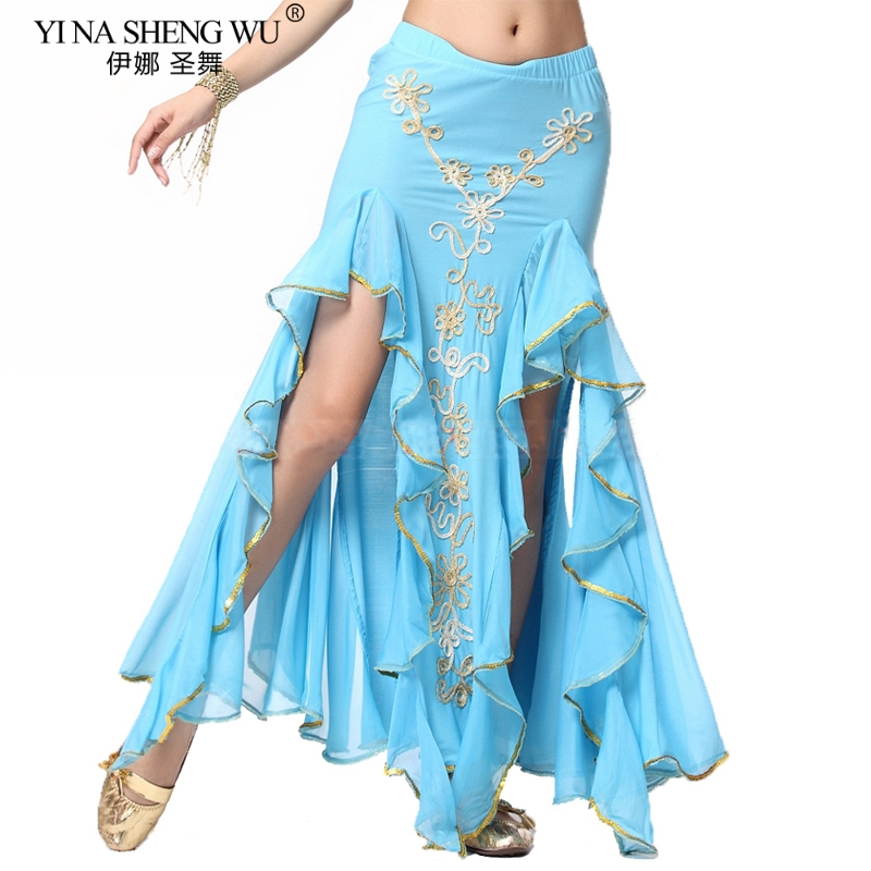 Bellydance Skirt India Belly Dance Costume For Women Double Split Wrap Sexy Performance Dress Stage Clothing Long Wave SkirtNew, Black
Bellydance Skirt India Belly Dance Costume For Women Double Split Wrap Sexy Performance Dress Stage Clothing Long Wave SkirtNew, Black