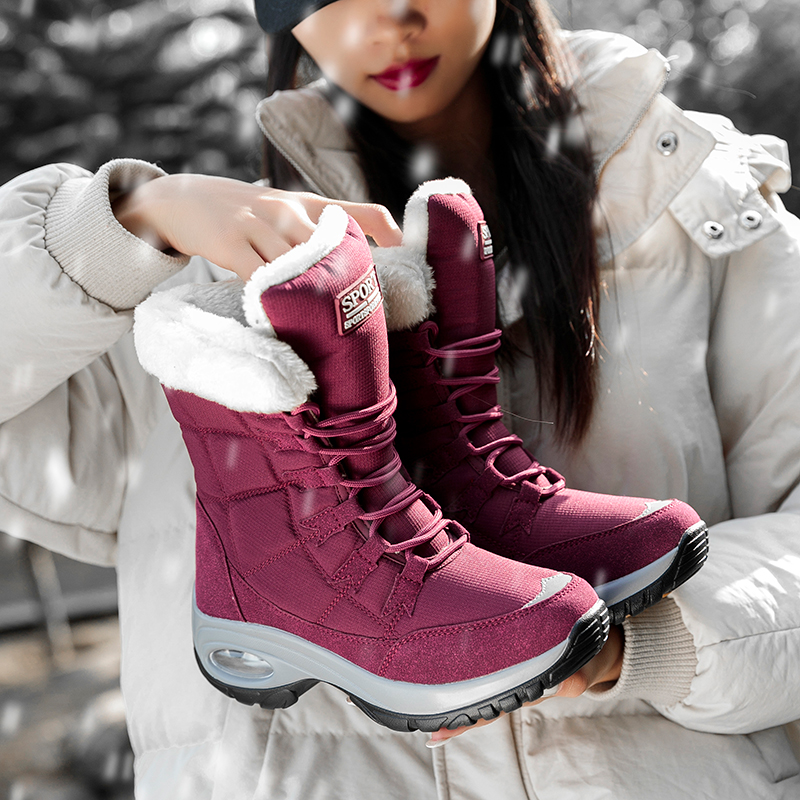 Akexiya Quality Waterproof Winter Women Boots Keep Warm Mid-Calf Snow Boots Ladies Lace-up Comfortable Chaussures Femme, Beige
Akexiya Quality Waterproof Winter Women Boots Keep Warm Mid-Calf Snow Boots Ladies Lace-up Comfortable Chaussures Femme, Beige
