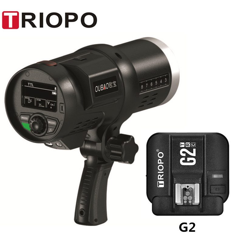 TRIOPO F1-400L photo studio and outdoor strobe flash light With G1/G2 Wireless Flash Trigger For camera
TRIOPO F1-400L photo studio and outdoor strobe flash light With G1/G2 Wireless Flash Trigger For camera