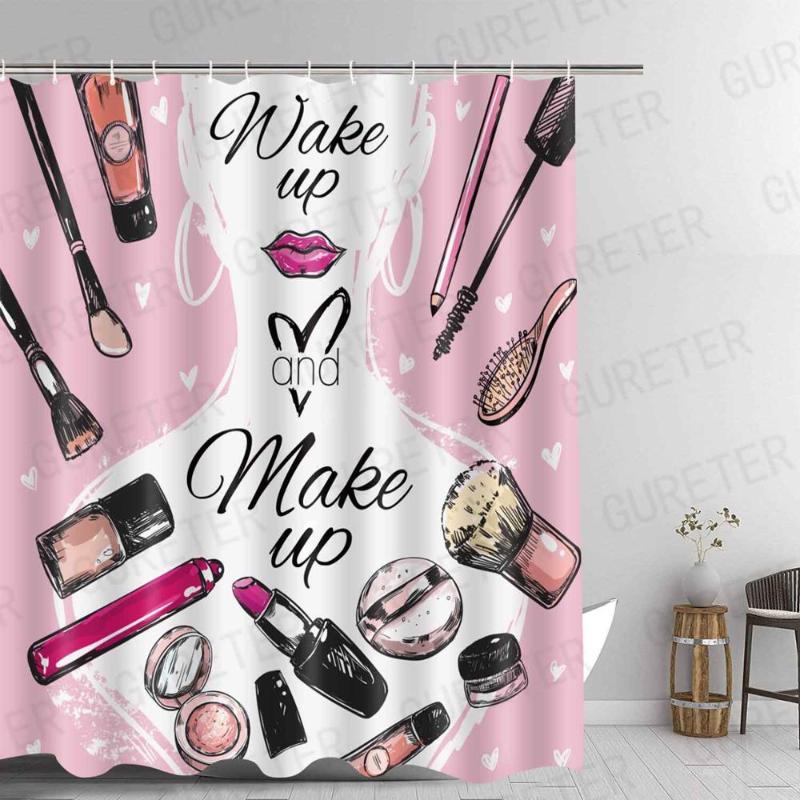 Girly Than heart Shower Curtains Cosmetic Perfume Lipstick Nail Polish Brush Bathroom Curtains Waterproof Mildew Proof With Hook
Girly Than heart Shower Curtains Cosmetic Perfume Lipstick Nail Polish Brush Bathroom Curtains Waterproof Mildew Proof With Hook
