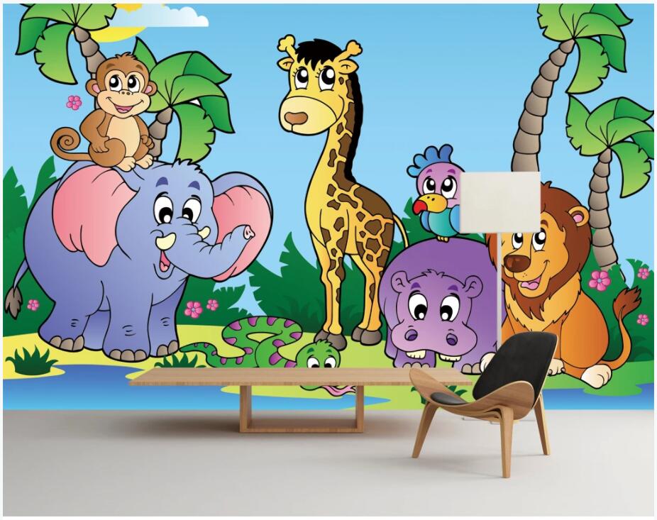 custom mural on the wall 3d photo wallpaper Cartoon animal elephant lion giraffe background home decor wall papers for walls 3 d in rolls, Non-woven
custom mural on the wall 3d photo wallpaper Cartoon animal elephant lion giraffe background home decor wall papers for walls 3 d in rolls, Non-woven