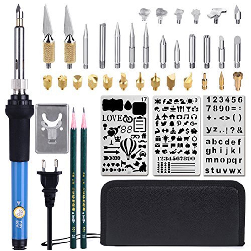 HOT-EU Plug 45 Pcs Wood Burning Kit,Creative Wood Burner Set With Adjustable Temperature Soldering Pyrography Burning Pen
HOT-EU Plug 45 Pcs Wood Burning Kit,Creative Wood Burner Set With Adjustable Temperature Soldering Pyrography Burning Pen
