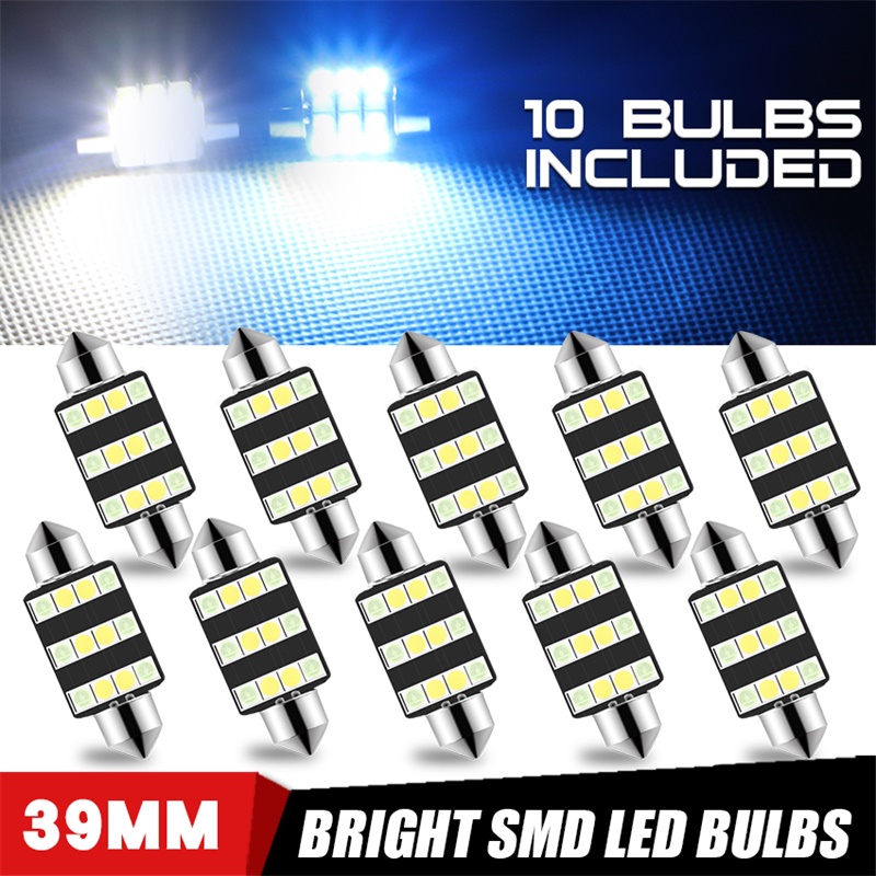 10pcs Festoon 31mm 36mm 39mm 41mm LED Bulb C5W C10W Super Bright reading lights Auto Interior Doom Lamp Car Styling Light 12V, As pic
10pcs Festoon 31mm 36mm 39mm 41mm LED Bulb C5W C10W Super Bright reading lights Auto Interior Doom Lamp Car Styling Light 12V, As pic