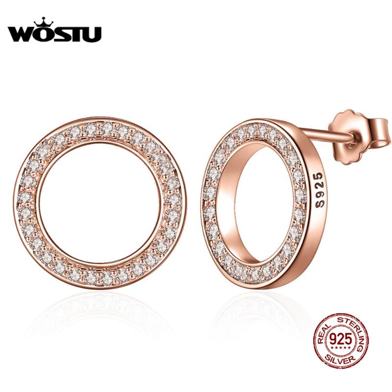 WOSTU Forever Circle Stud Earrings 100% 925 Sterling Silver Original Round Samll Earrings For Women Lady Authentic Jewelry Gift
WOSTU Forever Circle Stud Earrings 100% 925 Sterling Silver Original Round Samll Earrings For Women Lady Authentic Jewelry Gift