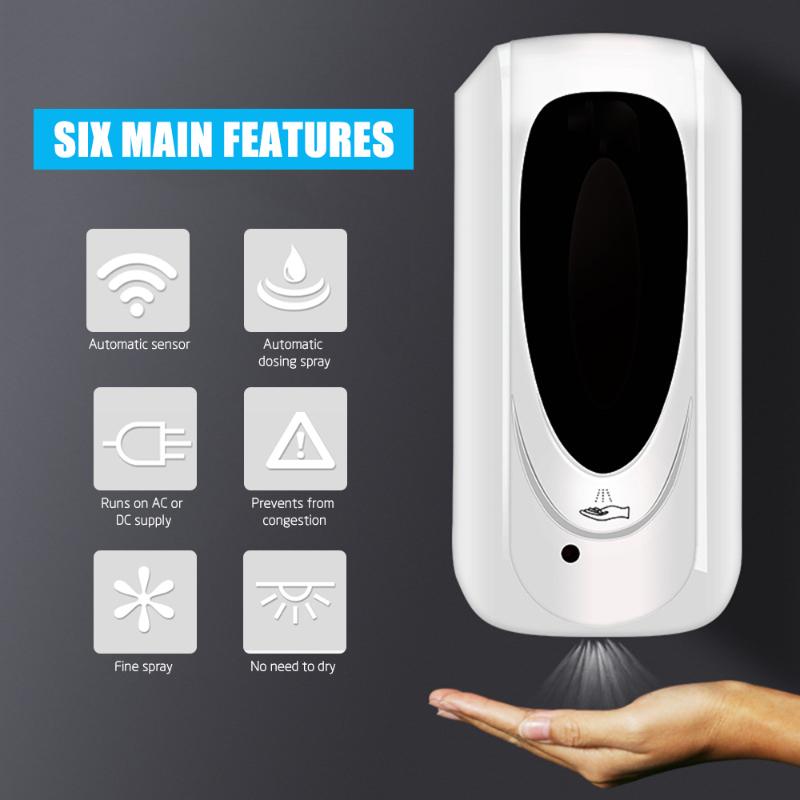 1000ML Automatic Soap Dispenser Touchless Sprayer Machine Smart Sensor Soap Dispensador ABS Dispenser for Kitchen Bathroom
1000ML Automatic Soap Dispenser Touchless Sprayer Machine Smart Sensor Soap Dispensador ABS Dispenser for Kitchen Bathroom