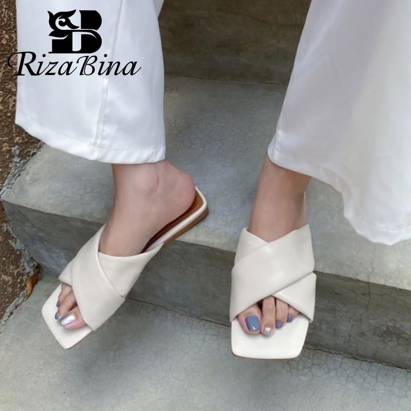 RIZABINA Women Flat Heel Sandals Genuine Leather High Quality Summer Shoes Fashion Casual Vacation Women Footwear Size 34-40, Yellow
RIZABINA Women Flat Heel Sandals Genuine Leather High Quality Summer Shoes Fashion Casual Vacation Women Footwear Size 34-40, Yellow