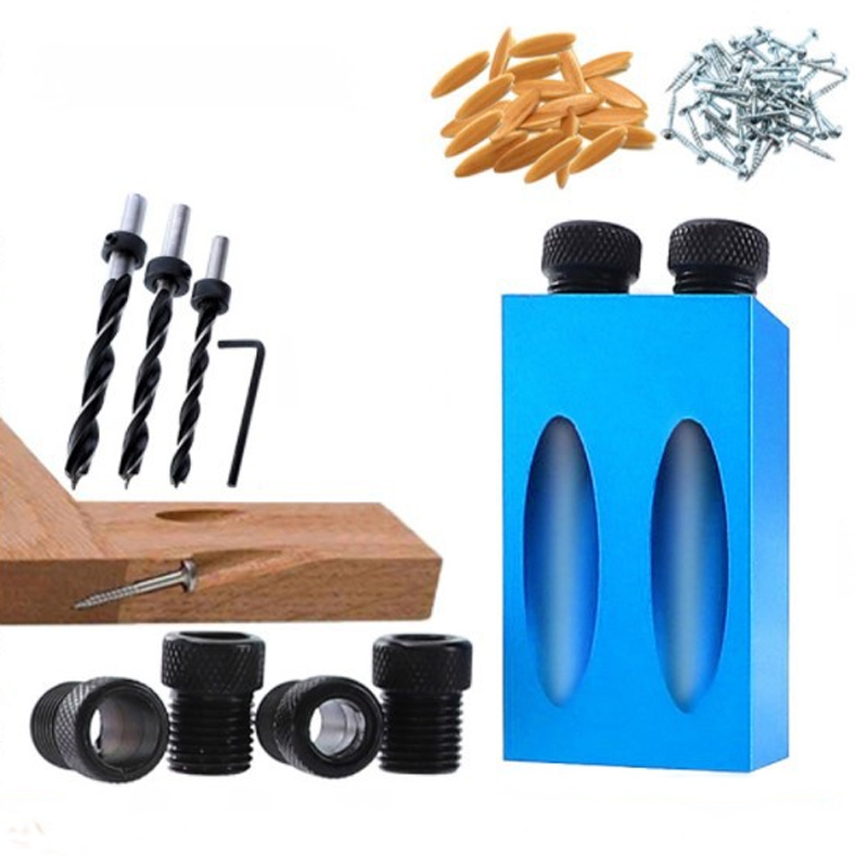 Woodworking Oblique Hole Locator Drill Bits Pocket Hole Jig Kit 15 Degree Angle Drill Guide Set Puncher DIY Carpentry Tools
Woodworking Oblique Hole Locator Drill Bits Pocket Hole Jig Kit 15 Degree Angle Drill Guide Set Puncher DIY Carpentry Tools