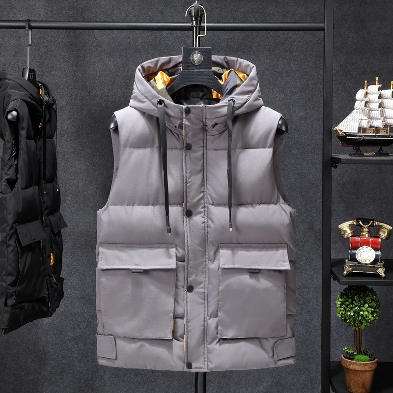 Vest Mens Winter Sleeveless Jacket Camouflage Winter Warm Cotton Vest Casual Thick Hooded Coats Male Stand Collar Loose Plus Siz, Black
Vest Mens Winter Sleeveless Jacket Camouflage Winter Warm Cotton Vest Casual Thick Hooded Coats Male Stand Collar Loose Plus Siz, Black