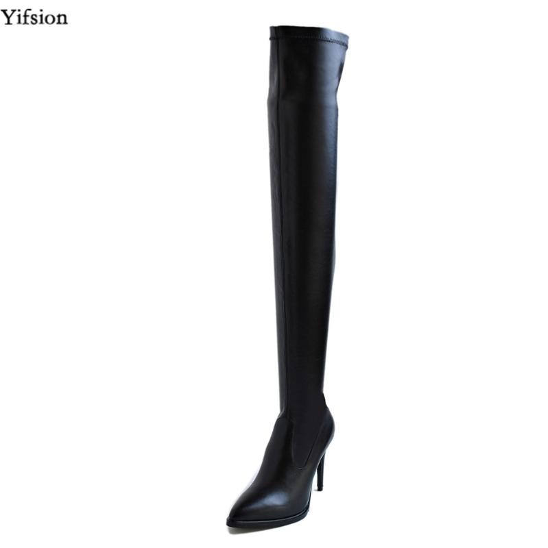 Olomm New Arrival Women Winter Thigh High Boots Stiletto High Heel Shoes Pointed Toe Black Party Shoes Women Plus US Size 4-10, D0473 black
Olomm New Arrival Women Winter Thigh High Boots Stiletto High Heel Shoes Pointed Toe Black Party Shoes Women Plus US Size 4-10, D0473 black
