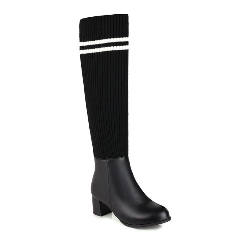 2020 New White Shoes Knitted Wool Stretch Boots Can Be Worn With Cuffs Wool Stitching PU Square Heel Knee-Length Boots, Black
2020 New White Shoes Knitted Wool Stretch Boots Can Be Worn With Cuffs Wool Stitching PU Square Heel Knee-Length Boots, Black