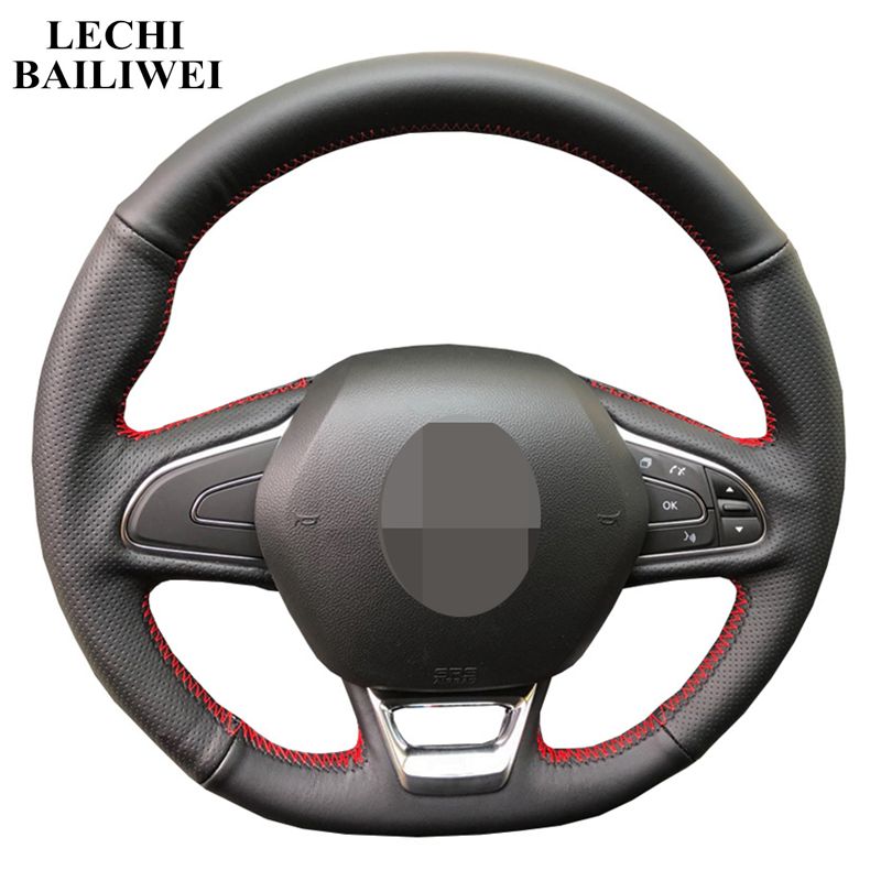 DIY Black Artificial leather Car Steering Wheel Cover for Kadjar Koleos Megane Talisman Scenic Espace 2020-2020
DIY Black Artificial leather Car Steering Wheel Cover for Kadjar Koleos Megane Talisman Scenic Espace 2020-2020