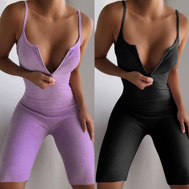 New 2020 Women Active Sexy One-piece Jumpsuit Summer Sling Shorts Zipper V Neck Sports Fitness Gym Yoga Set Workout Sportswear, White
New 2020 Women Active Sexy One-piece Jumpsuit Summer Sling Shorts Zipper V Neck Sports Fitness Gym Yoga Set Workout Sportswear, White