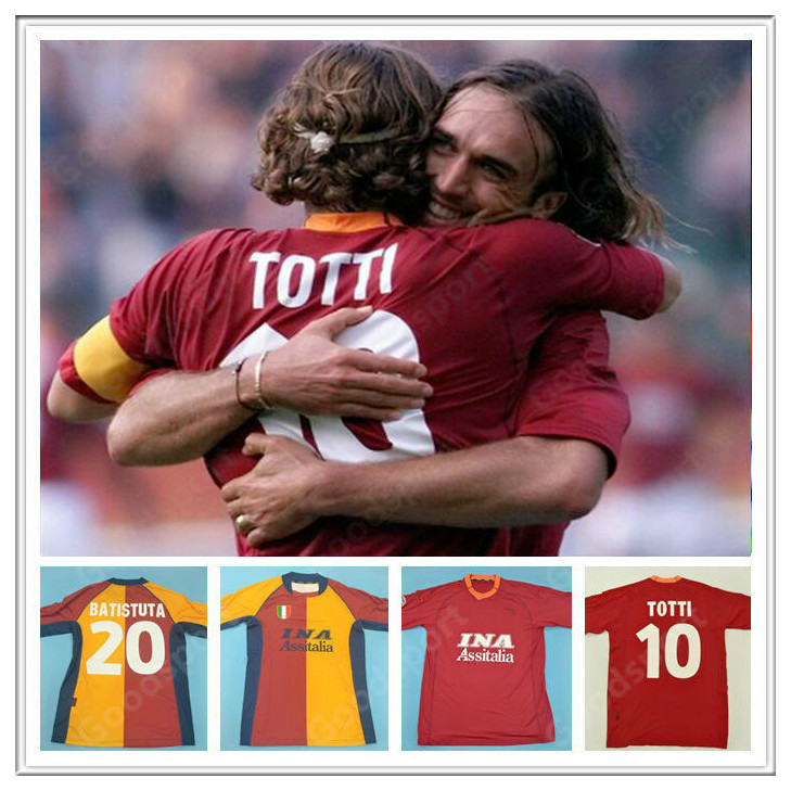 HOT RETRO soccer jersey 00 01 TOTTI BATISTUTA Candela Montella shirt classic vintage Maglia da calcio NAKATA BALBO, Men
HOT RETRO soccer jersey 00 01 TOTTI BATISTUTA Candela Montella shirt classic vintage Maglia da calcio NAKATA BALBO, Men