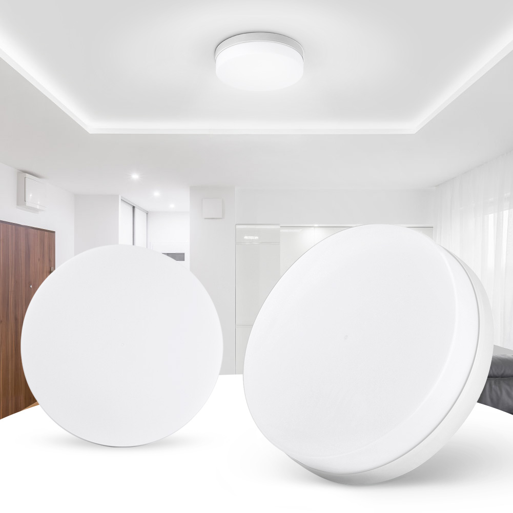 18W LED Ceiling Light Fixture Cold White Round Disc Plate Lamp for Office School Hotel and Home Decoration