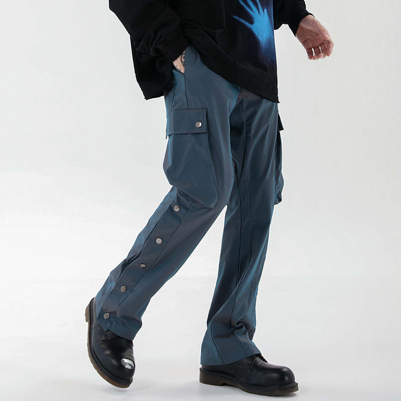 Harajuku Side Button Pockets Cargo Pants Men and Women Drawstring Hip Hop Baggy Flare Pants Streetwear Casual Trousers, Black
Harajuku Side Button Pockets Cargo Pants Men and Women Drawstring Hip Hop Baggy Flare Pants Streetwear Casual Trousers, Black