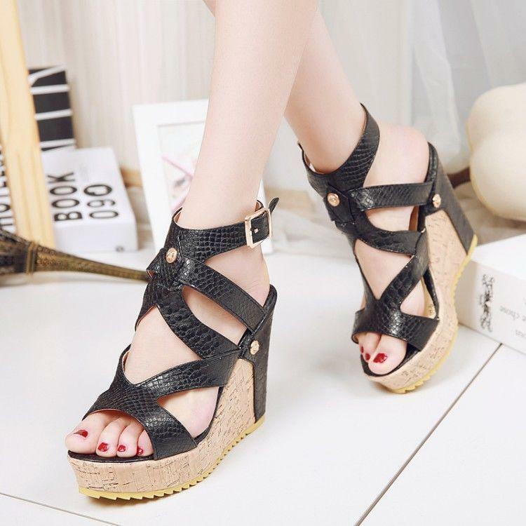 Sexy Women High Wedge Heel Platform Open Toe Ankle Strap Ladies Sandals Shoes SP, White
Sexy Women High Wedge Heel Platform Open Toe Ankle Strap Ladies Sandals Shoes SP, White
