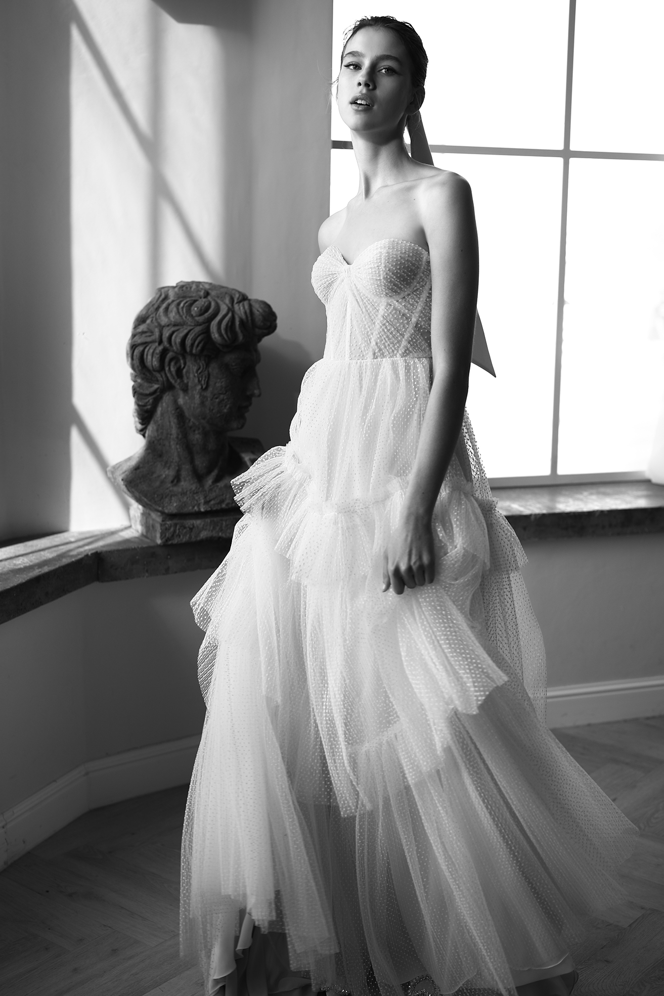 2021 Bohemian A Line Wedding Dresses Sexy Sweetheart Neck Dot Backless Bridal Gowns Plus Size Sweep Train Wedding Robe De Mariée
