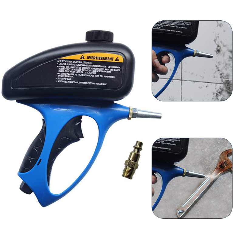 Aluminum Handheld Pneumatic Gravity Sand Blaster Gun Kit Feed Sandblasting Gun Quick Connect Media Guide Works with All Abrasive
Aluminum Handheld Pneumatic Gravity Sand Blaster Gun Kit Feed Sandblasting Gun Quick Connect Media Guide Works with All Abrasive