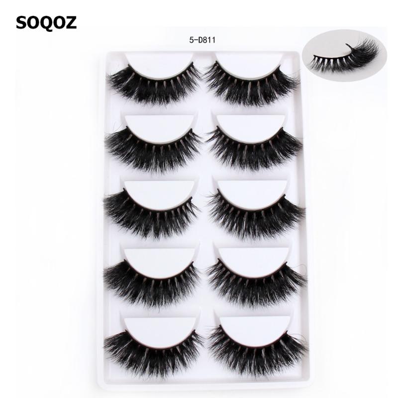 SOQOZ Eyelashes 3D Mink Eyelashes Luxury Handmade Mink Lashes Natural Long Eye Lashes Fluffy False Lash Eye 5 pairs D811 cosmeti
SOQOZ Eyelashes 3D Mink Eyelashes Luxury Handmade Mink Lashes Natural Long Eye Lashes Fluffy False Lash Eye 5 pairs D811 cosmeti
