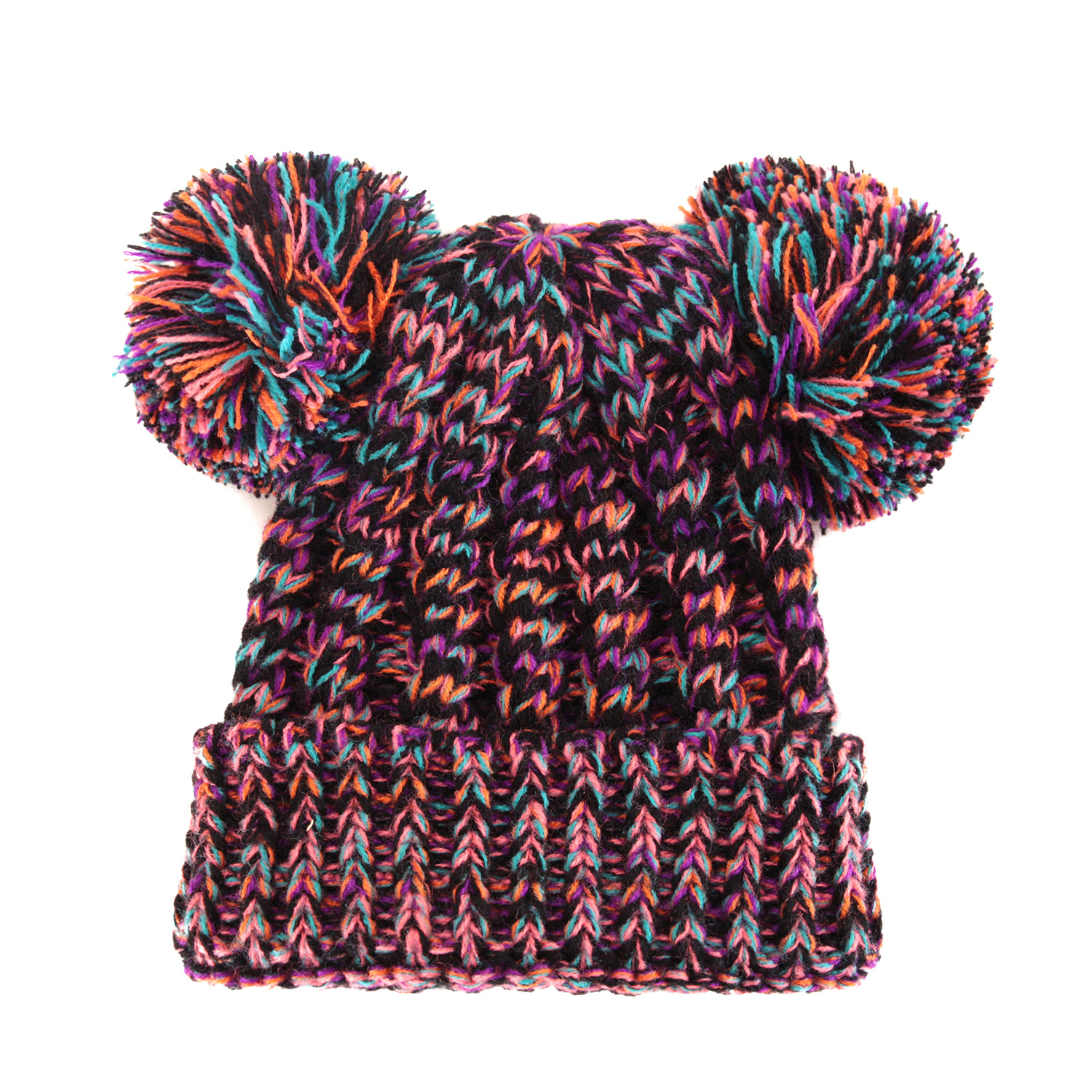 Winter baby Hats Pompom Hat Knitted Boy Cap Cotton Protect The Ears Hat Warm Thick Kids Beanies