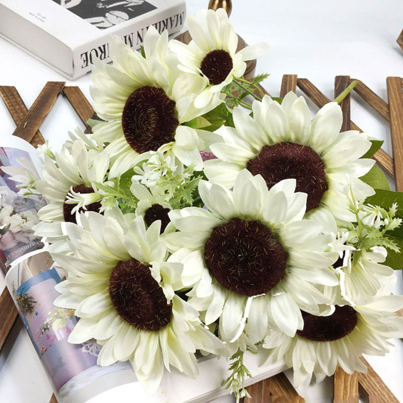 11 Heads Sunflower Silk Simulate Flowers Bouquet For Home Wedding Decoration High-Quality Artificial Flower Party Garden Decor, 03
11 Heads Sunflower Silk Simulate Flowers Bouquet For Home Wedding Decoration High-Quality Artificial Flower Party Garden Decor, 03