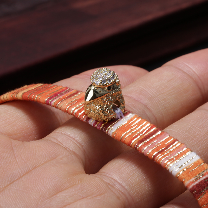 gold cute nestling bird statue charm ethnic boho bohemia soft cotton silk tassel tail wristband adjustable bracelet for woman
gold cute nestling bird statue charm ethnic boho bohemia soft cotton silk tassel tail wristband adjustable bracelet for woman