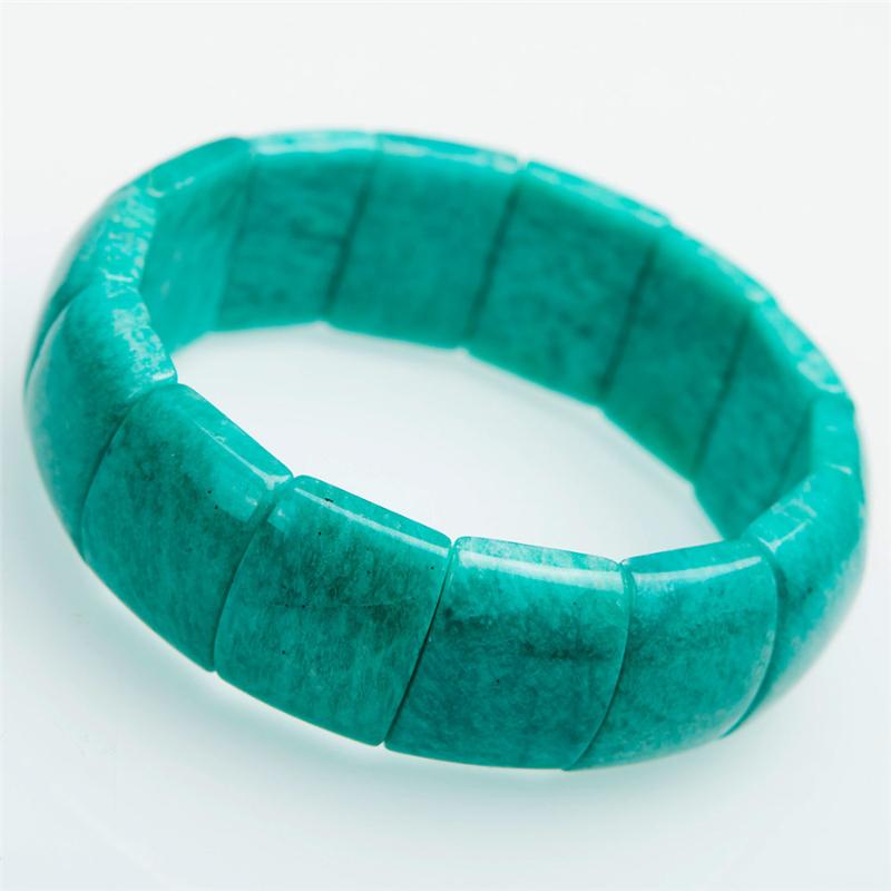 Genuine Green Natural Amazonite Gem Stone Rectangle Beads Jewelry Women Femme Charm Stretch Fashion Bangle Bracelet
Genuine Green Natural Amazonite Gem Stone Rectangle Beads Jewelry Women Femme Charm Stretch Fashion Bangle Bracelet