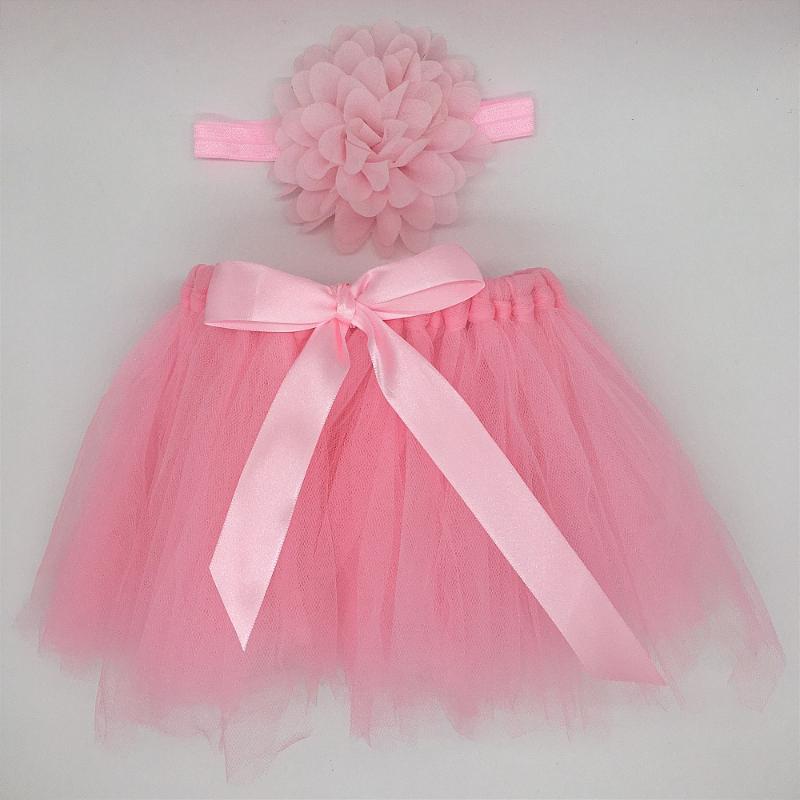 Child Tutu Dress Flowers Tiara Suit Set For Newborn Photography Props Skirt Photo Shoot Baby Girl Dresses Fotografia Accessories