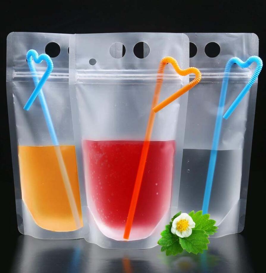 Clear Drink Pouches Bags frosted Zipper Stand-up Plastic Drinking Bag with straw with holder Reclosable Heat-Proof 500ml DHL Free ship
Clear Drink Pouches Bags frosted Zipper Stand-up Plastic Drinking Bag with straw with holder Reclosable Heat-Proof 500ml DHL Free ship