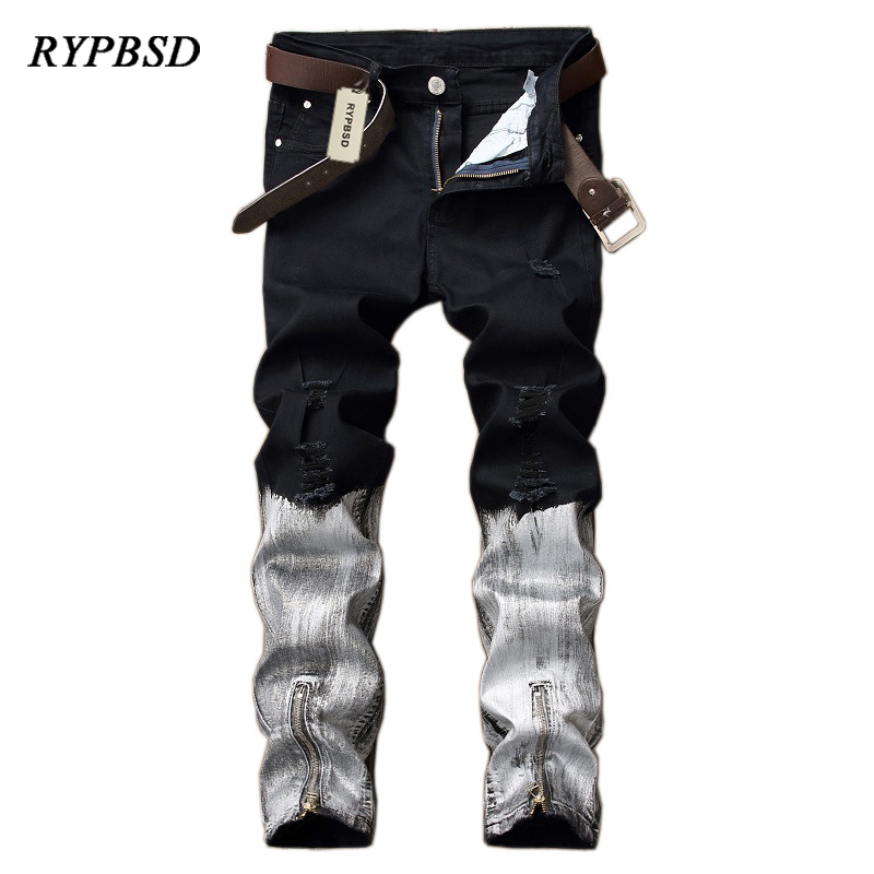 2020 New Ripped Jeans Men Moto Biker Straight Slim Fit Denim Pants Patchwork Fashion Zippers High Street Distressed Coated Jeans, As picture white
2020 New Ripped Jeans Men Moto Biker Straight Slim Fit Denim Pants Patchwork Fashion Zippers High Street Distressed Coated Jeans, As picture white